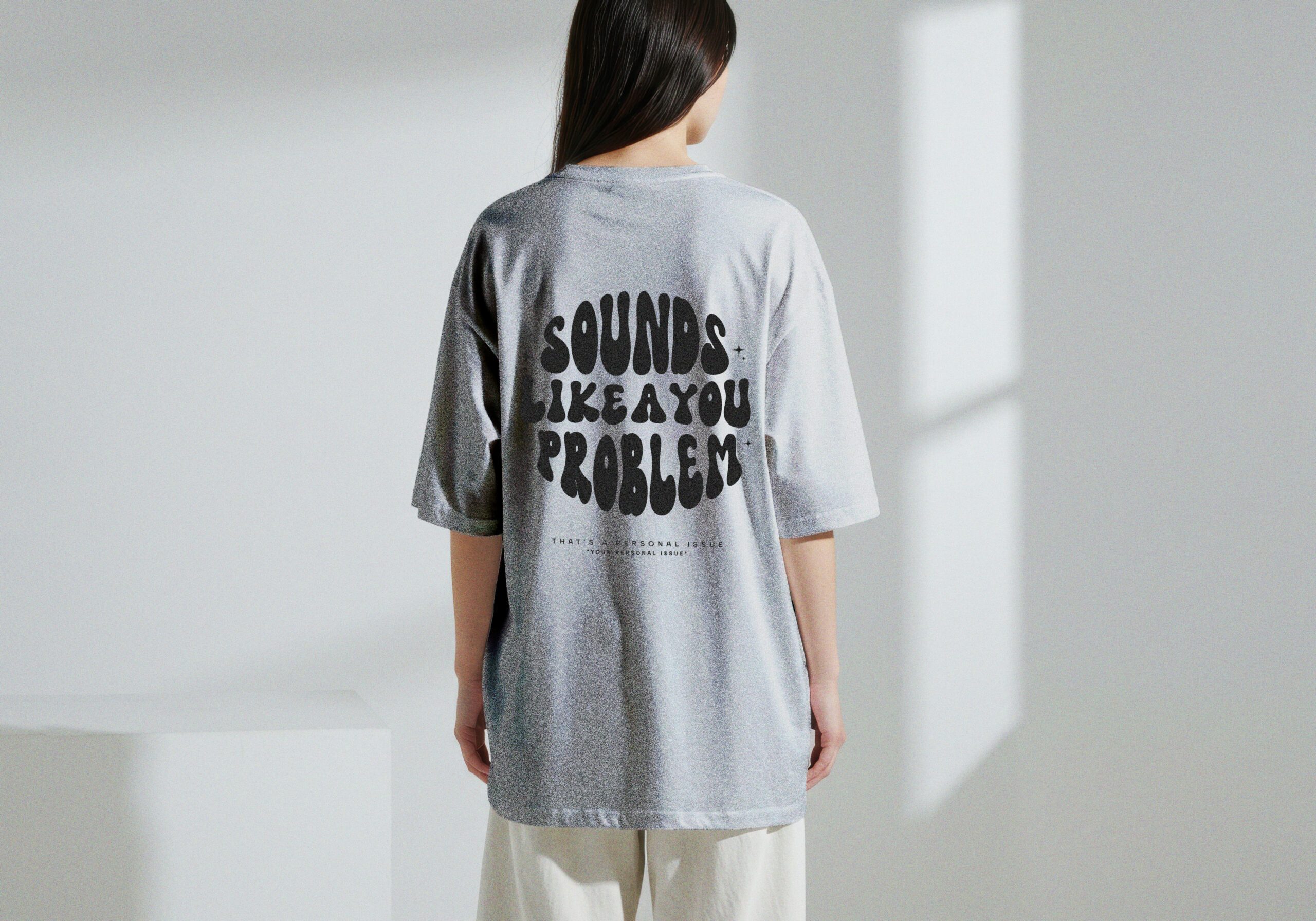 grey You Problem Tee - Two-Tone Grey - Image 1